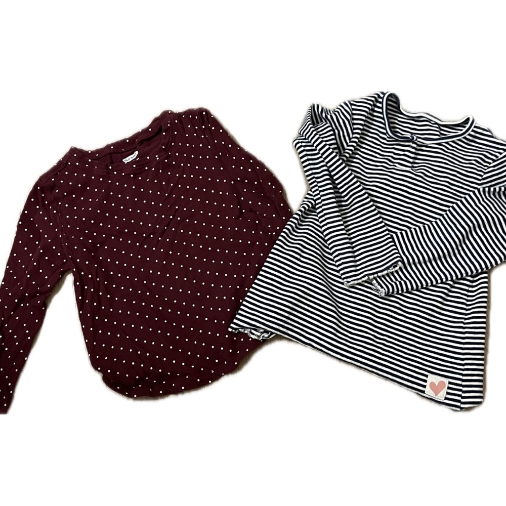 🆕 Kids' Polka Dot and Striped Long Sleeve Tops